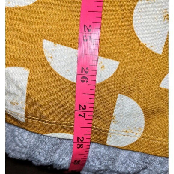 AGNES & DORA "Neverland" SHIRT Yellow White Collar Geometric Graphics Size L NWT - Picture 7 of 7